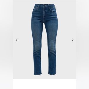 Mother  "The Mid Rise Dazzler" jeans in medium wash denim.